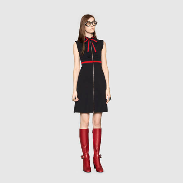 2017AW グッチスーパーコピー グッチ Jersey dress with web trim ジャージー ドレス 434249 X5C77 1301